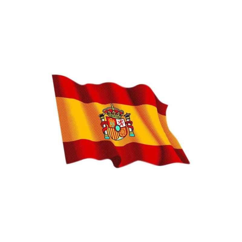 FASEBA Pegatina adhesivo bandera ondeante España 6X8 CM 01066