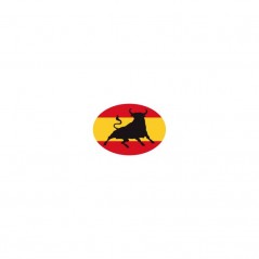 FASEBA Adhesive sticker Bull on Spain flag 6X8 CM 01067