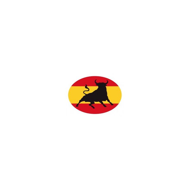 FASEBA Pegatina adhesivo Toro en bandera España 6X8 CM 01067