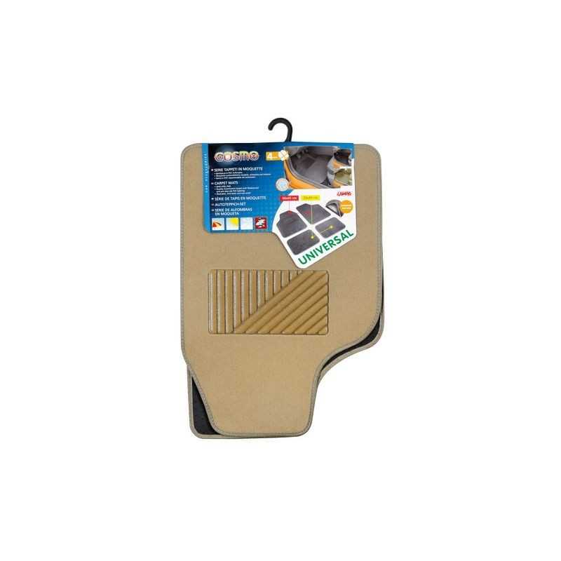 LAMPA Juego 4 alfombrillas de coche con moqueta/pvc universales COSMO LAM25100VAR