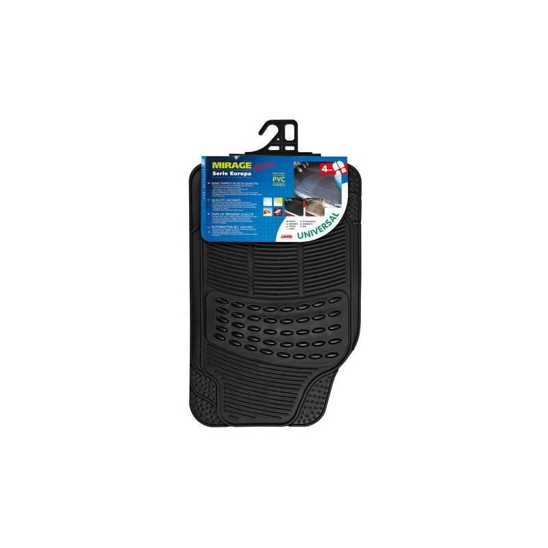 LAMPA Juego 4 alfombrillas de coche universales MIRACLE PVC LAM26905