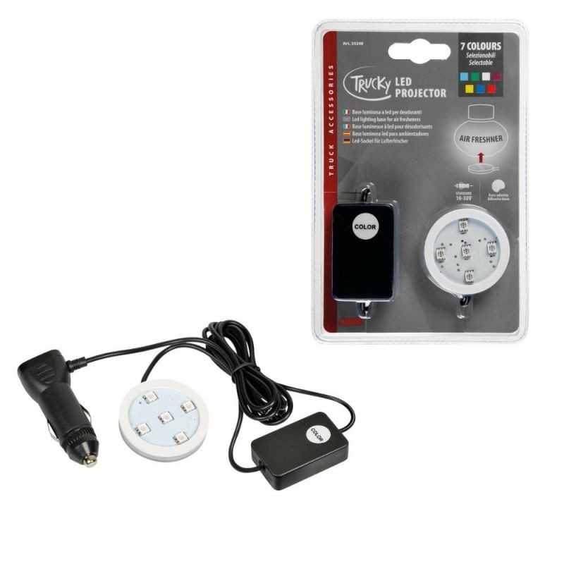 LAMPA Base luminosa para ambientador (7 colores) LED TRUCKY 12/24V LAM35248