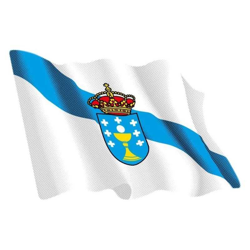 FASEBA Galician waving flag adhesive sticker 6X8 CM 01064