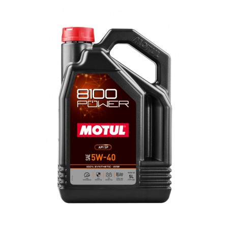 MOTUL Aceite lubricante motor altas prestaciones 8100 POWER 5W40 5L (4UD) 111809