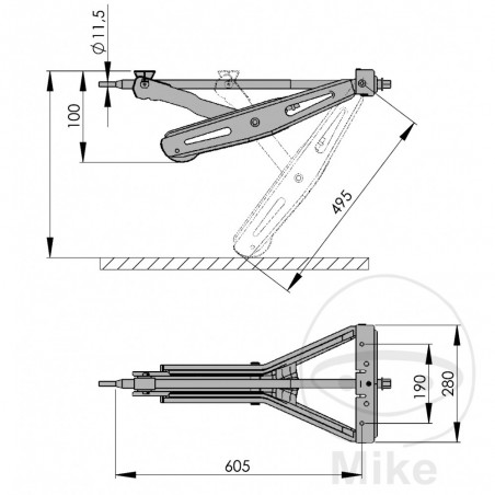 AL-KO Soporte del extractor para remolque 1.000 KG 338.04.24