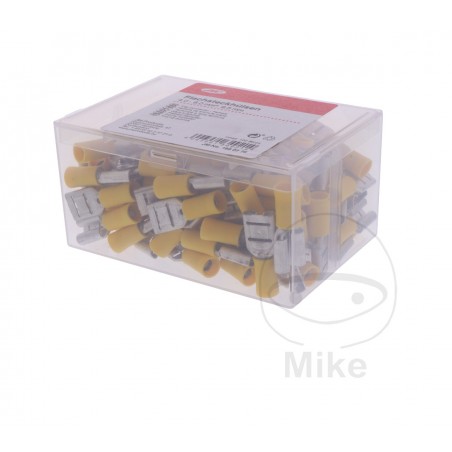 JMP Pack of 100 flat plug female cable connectors 4.0-6.0 9.4 MM ALTN: 1580855 158.07.76