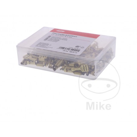 JMP Pack of 100 flat plug female cable connectors 1.0-2.5 6.3 MM ALTN: 1580833 158.07.77