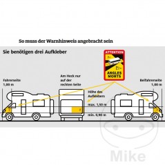Pack 3 safety sticker for motorhomes 298.00.90