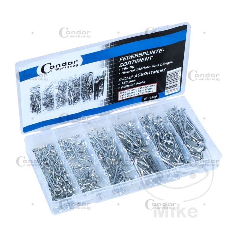 CONDOR Assortment of 150 elastic pins 348.00.19