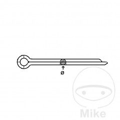 DRESSELHAUS Set of 100 zinc plated pins 5X40 DIN 94 486.07.14