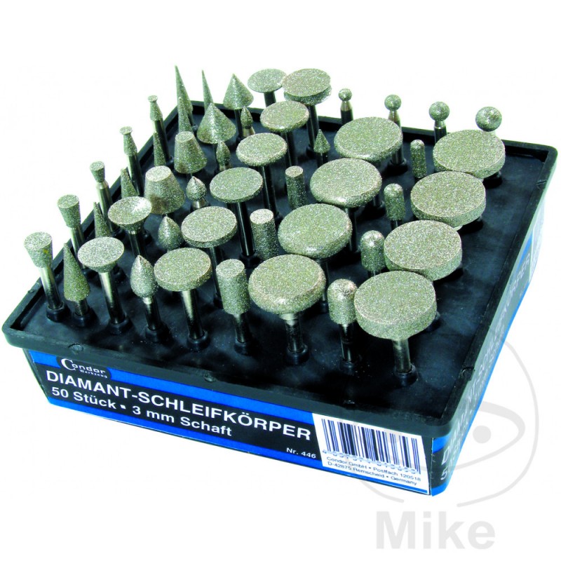 CONDOR Juego 50 piezas de esmerilado con mago 3 MM 656.03.27