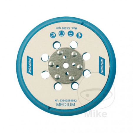 NORTON Support plate for 15-hole velcro polishing discs 150 MM M8+5/16 564.70.37