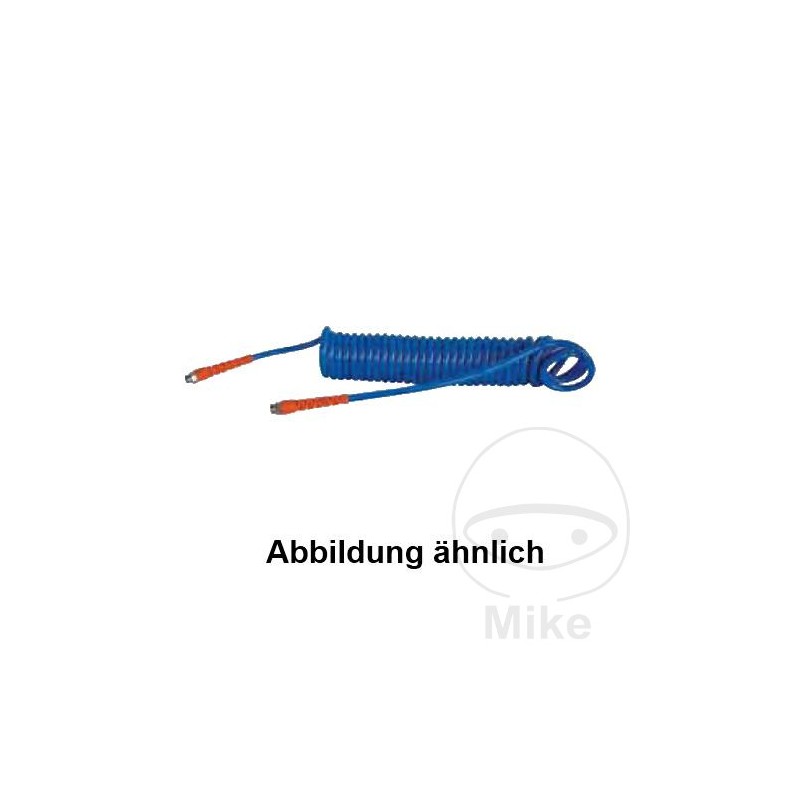 Compressed air spiral hose with nozzle PU 12X8 7.5 M 656.23.83