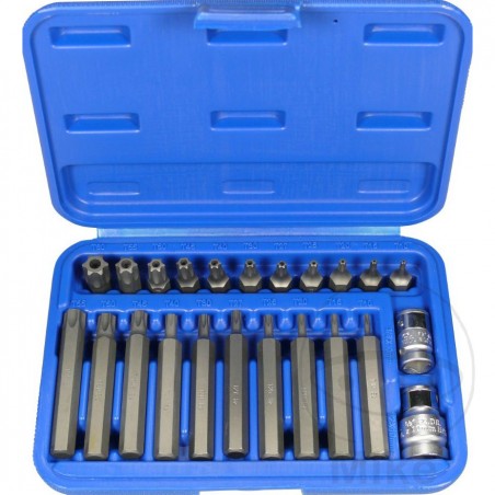 Juego 23 puntas de destornillador torx con agujero T10-T70 618.35.60