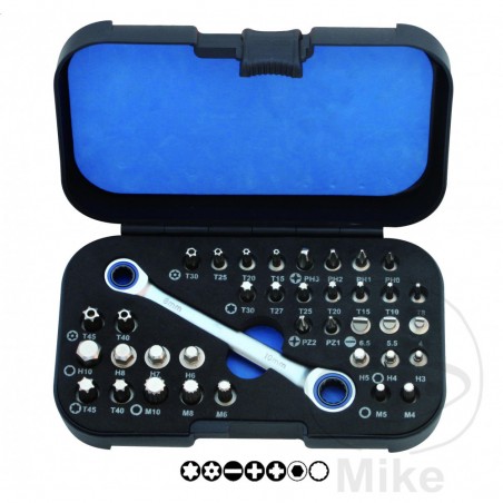 Set of 37 ratchet bits 632.00.05