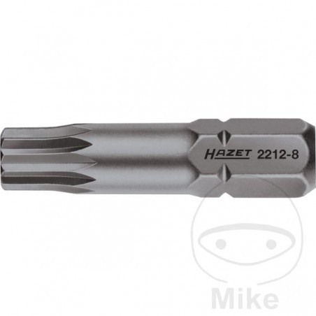 HAZET Multi-tooth screwdriver bit M8 5/16 32 MM 8 632.10.86