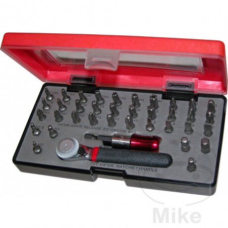 JMP Set of 38 bits with ratchet + support 1/4 632.20.44