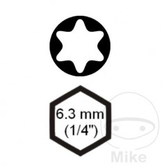 CONDOR Punta de destornillador torx T9 1/4 25 MM 6.3 632.47.50