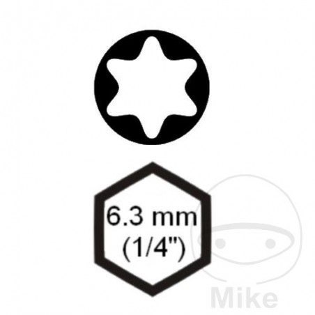 CONDOR Punta de destornillador torx T9 1/4 25 MM 6.3 632.47.50