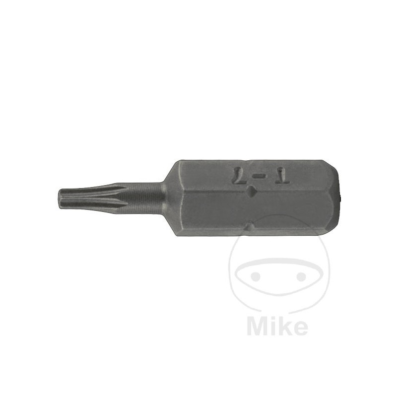 CONDOR torx screwdriver bit with hole T7 25 MM 1/4 6.3 632.47.39