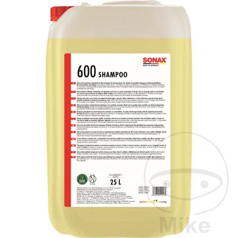 SONAX Detergente brillo para lavado de coches 25L 5566393