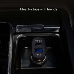usb car charging adapter SBS USB-C 2.1A + 3A 1940780