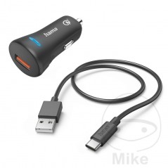 HAMA Fast car charger with usb charging cable C 3A QUICK CHARGE 3.0 1960052
