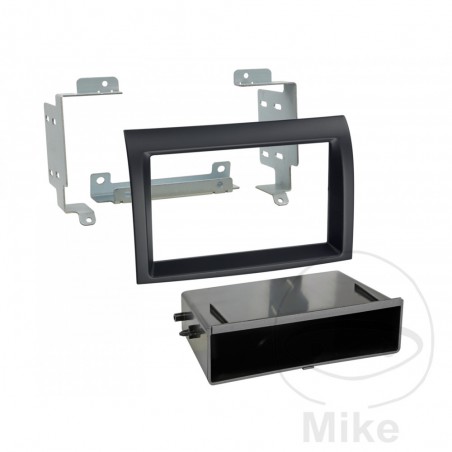 Car radio trim with shelf 2-DIN 1940921