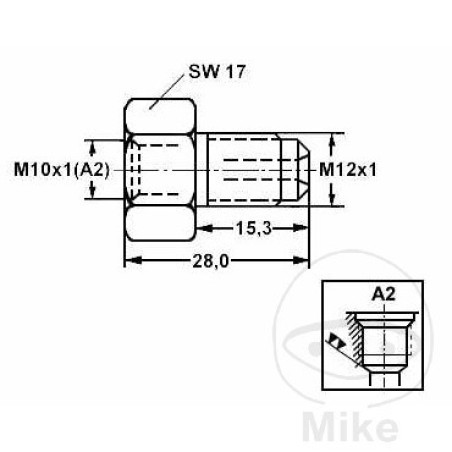 bromsslangsadapter m12-10x1
