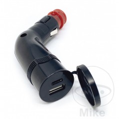 BAAS BIKE PARTS Enchufe USB doble angulado con tapa 2X 3.6A 7060489