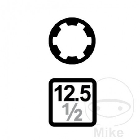 JMP Reinforced screwdriver bit RIBE 1/2 M9 75 MM 605.99.92