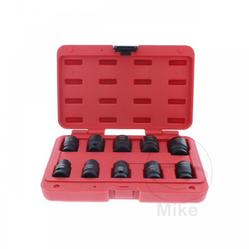 JMP Juego 10 llaves de vaso impacto hexagonal 1/2 13-24 MM 605.04.13