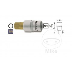 HAZET Punta de destornillador MULTIDENT 1/2 M14 58 MM 605.52.06