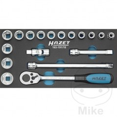 HAZET 18-piece socket wrench set 1/2 606.00.42