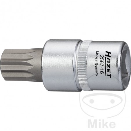 HAZET Screwdriver Bit for Oil Service MULTIDENT 1/2 M16 606.25.82
