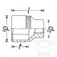 HAZET hex impact socket 3/4 36 MM 100 656.51.39