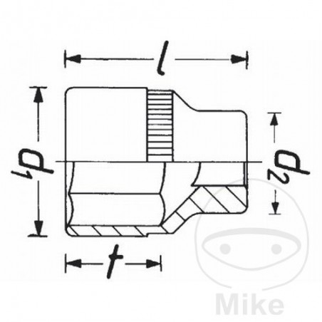 HAZET hex impact socket 3/4 36 MM 100 656.51.39