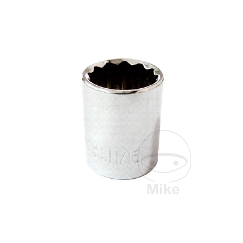 JMP Bihexagonal socket wrench with 12 edges 3/8 11/16 722.55.09