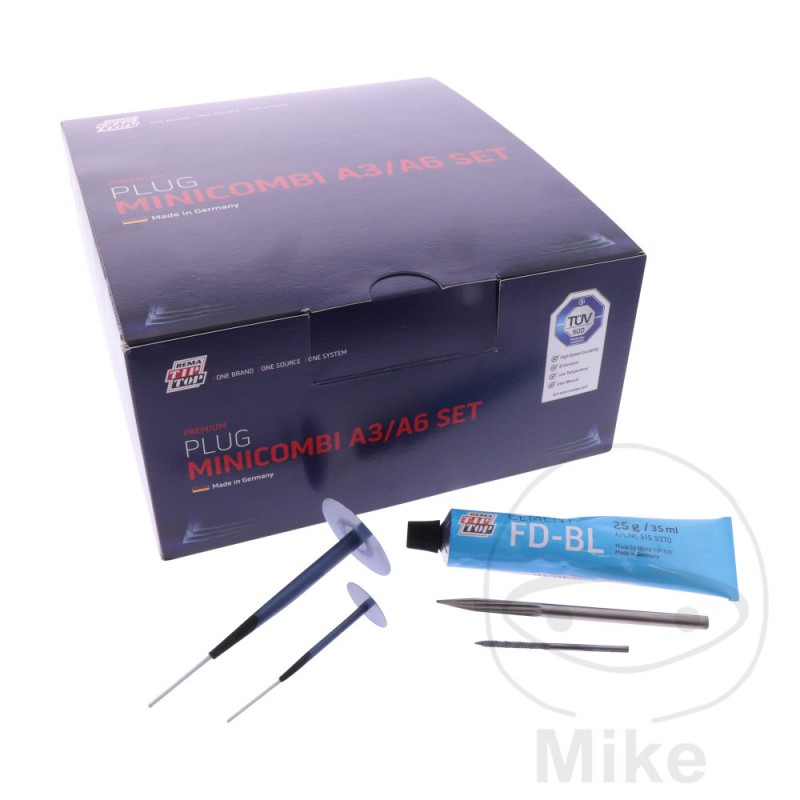 TIP-TOP Kit reparación pinchazos neumáticos tubeless moto MINICOMBI A3/A6 5190579
