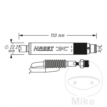 HAZET Mini straight sharpener 3 MM 6 6569033