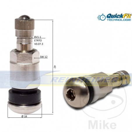 Metal car tire valve 40MS ASC HT 519.02.75