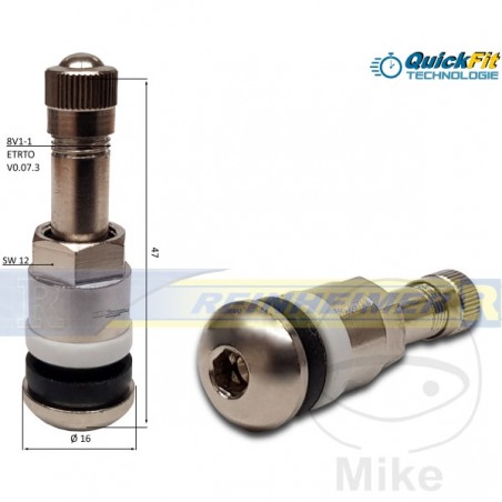 Metal car tire valve 47MS ASC HT 519.02.76
