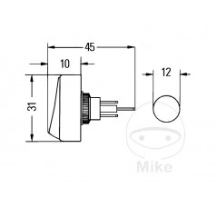HELLA On/Off Toggle Switch MG 1080928