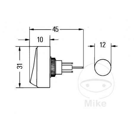 HELLA On/Off Toggle Switch MG 1080928