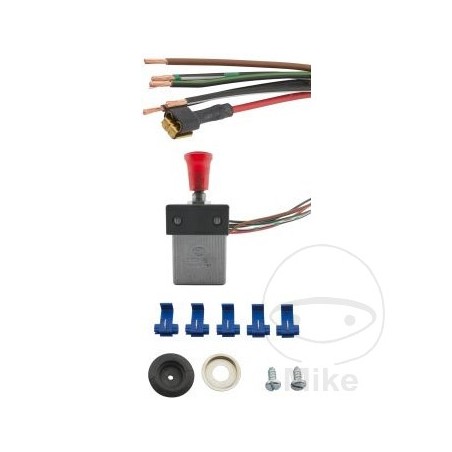 HELLA Interruptor de emergencia con protección contra salpicaduras agua 12V 1665058