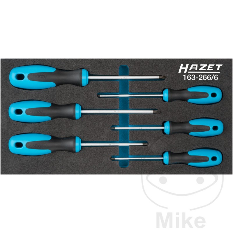 HAZET Kit 6 destornilladores con inserto para carro de herramientas 606.00.33