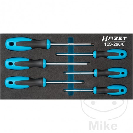 HAZET Kit 6 destornilladores con inserto para carro de herramientas 606.00.33