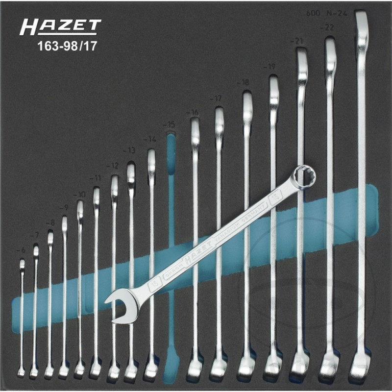 HAZET Kit 17 tools with insert for tool cart 606.00.35