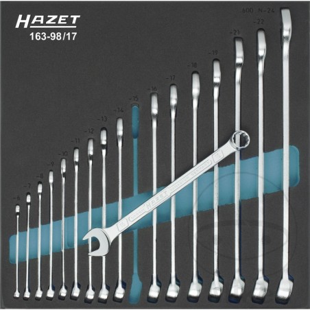 HAZET Kit 17 herramientas con inserto para carro de 606.00.35