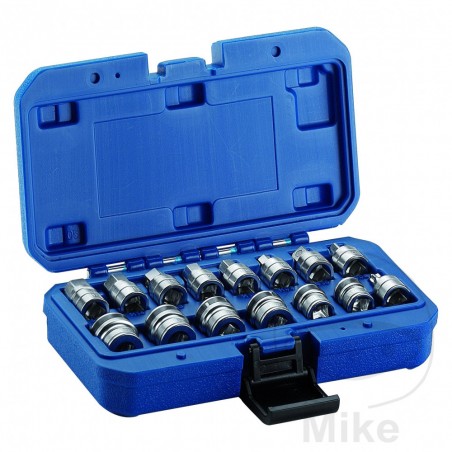 Set of 15 wrenches with magnet for oil drain screw 614.00.48